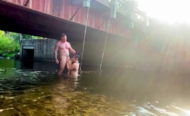 Wild European Slut Pumped Full Of Cock Doggystyle Outdoors