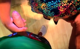 Sensuous Latina Housewife In Pantyhose Gives Pov Handjob