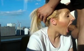 Wild Teen Deepthroats A Hard Dick And Gets Nailed Doggystyle 