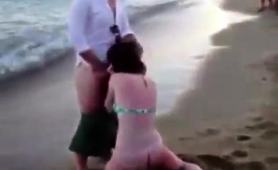Slutty Amateur Babe Displays Her Blowjob Skills In Public